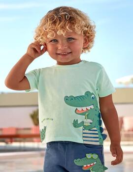 Camiseta Mayoral Coco Verde Para Bebé