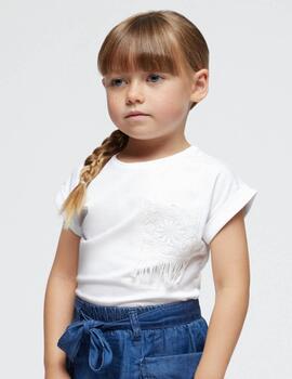 Camiseta Mayoral Bolsillo Flecos Para Niña