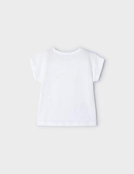 Camiseta Mayoral Bolsillo Flecos Para Niña