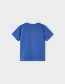 Camiseta Mayoral Letras Azul Para Niño