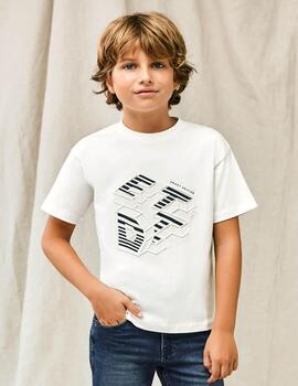 Camiseta Mayoral Smart Blanca Para Niño