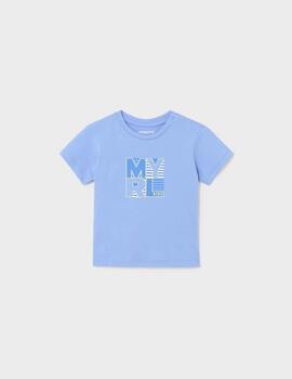 Camiseta Mayoral M/C Azul Basica Para Bebè