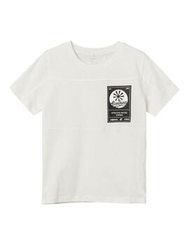 Camiseta Name It M/C Dolasse Blanca Para Niño