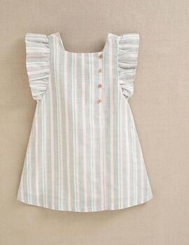 Vestido Dadati Rayas Para Niña