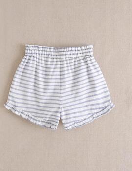 Short Dadati Rayas Azul Para Niña