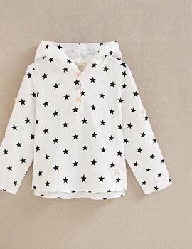 Camisa Dadati Estrellas Blanca Para Niño