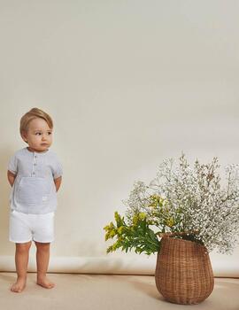 Conj.Dadaty Rayas Gris Para Bebé