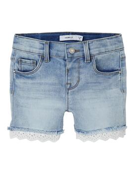 Panatalon Name It Denim Con Puntilla Para Chica