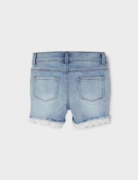 Panatalon Name It Denim Con Puntilla Para Chica