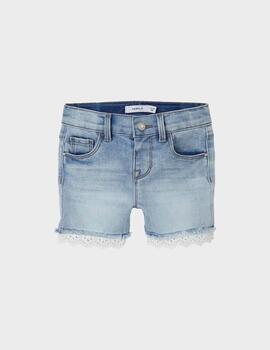 Panatalon Name It Denim Con Puntilla Para Chica