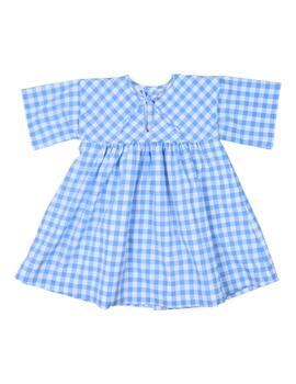 Vestido Popys Cuadros Azul Para Niña