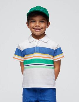 Polo Mayoral Rayas Verde Para Niño