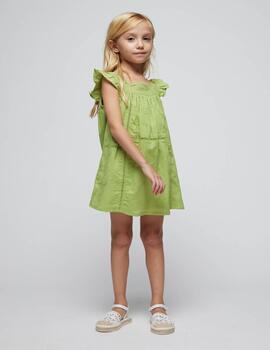 Vestido Mayoral Bordado Manzana Para Niña