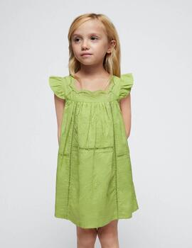 Vestido Mayoral Bordado Manzana Para Niña