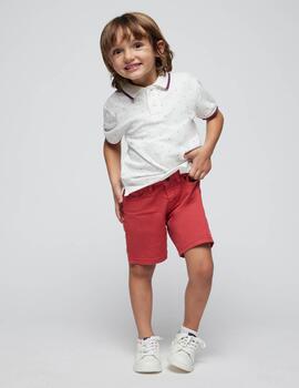 Polo Mayoral Estampado Blanco Para Niño