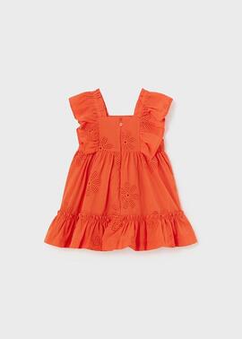 Vestido Mayoral Flor Naranja Para Bebé