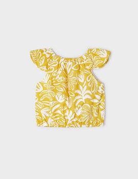 Blusa Mayoral Estampado Amarillo Para Niña