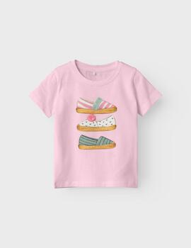 Camiseta Name it Zapatillas Rosa Para Niña