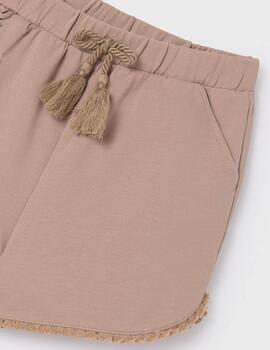 Short Mayoral Algodón Camel Para Niña