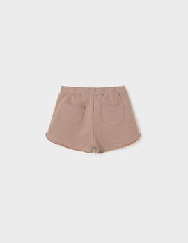 Short Mayoral Algodón Camel Para Niña