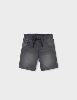 Bermuda Mayoral Denim Joger Gris Para Niño