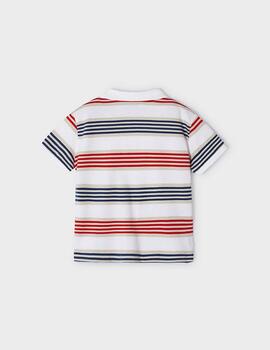 Polo Mayoral Rayas Blanco Para Niño