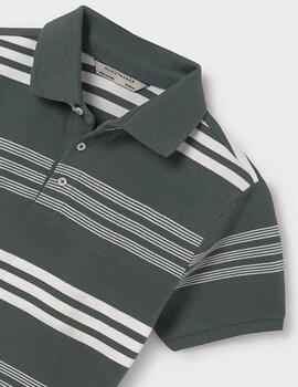 Polo Mayoral Rayas Verde Para Niño