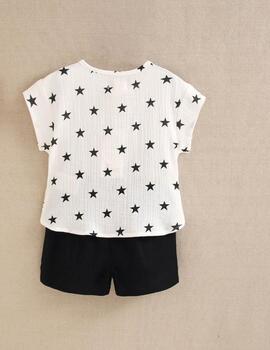 Conj. Dadaty Camisa Estamapado Estrellas Para Bebè