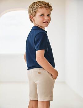 Bermuda Mayoral Lino Beige Suiting Para Niño