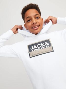 Sudadera Jack Jones Blanca Para Niño