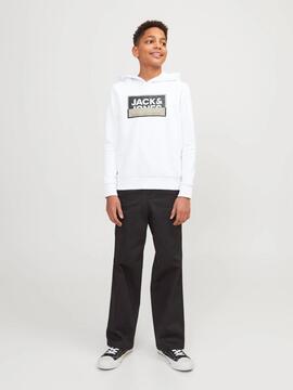 Sudadera Jack Jones Blanca Para Niño