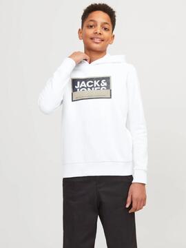 Sudadera Jack Jones Blanca Para Niño