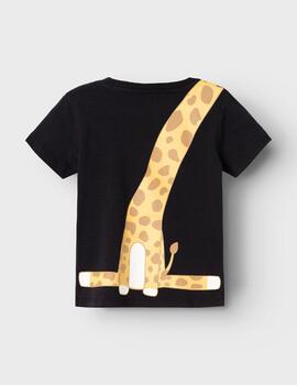 Camiseta Name It HI YOU Girafa Negro Para Niño