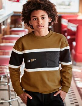 Pullover Mayoral Wine Bloking Para Niño