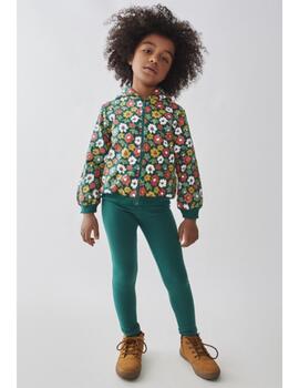 Chandal Strret Monkey Flores Verde Para Niña