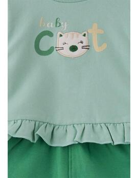 Conj.Strret Monkey Verde Para Bebé