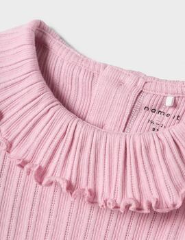 Camiseta Name it Manga Cuellos Rosa Para Niña