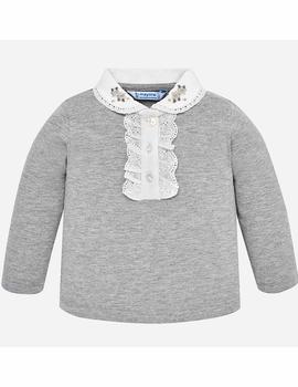 Polo m/l fantasia gris