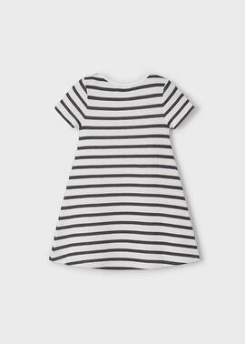 Vestido Mayoral Rayas Gris Para Niña