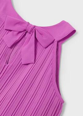 Vestido Mayoral Plisado Lila Para Niña