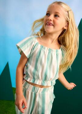 Conj.Mayoral Pantalon Largo Rayas Jade  Para Niña