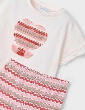 Conj.Mayoral Corazón Salmón Para Niña