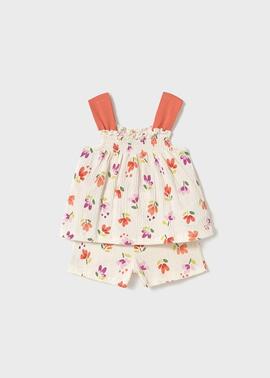 Conj.Mayoral Short Estampado Zanahoria Para Bebè
