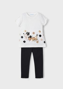Conj. Mayoral Leggings Canale Negro Para Niña