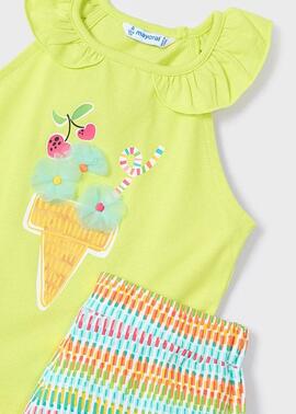 Conj. Mayoral Short Estampado Citron Para Niña