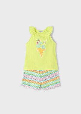 Conj. Mayoral Short Estampado Citron Para Niña