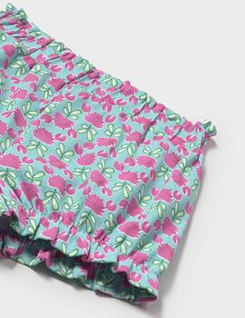 Short Mayoral Flores Fucsia Para Bebé