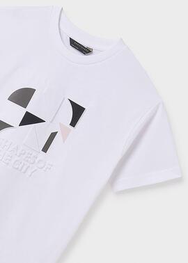 Camiseta Mayoral M/C Blanca Para Niño