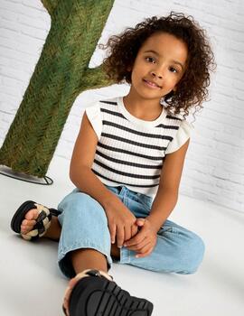 Top Mayoral Tricot Canale Bco-antrac Para Niña