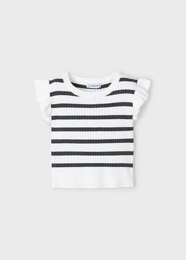 Top Mayoral Tricot Canale Bco-antrac Para Niña